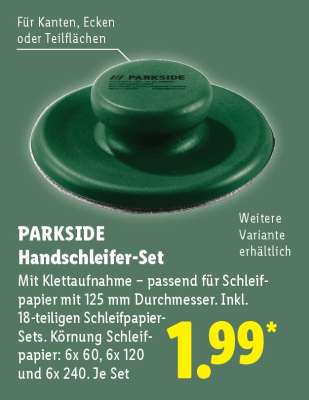 PARKSIDE Handschleifer-Set