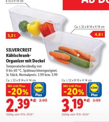 SILVERCREST Kühlschrank-Organizer mit Deckel