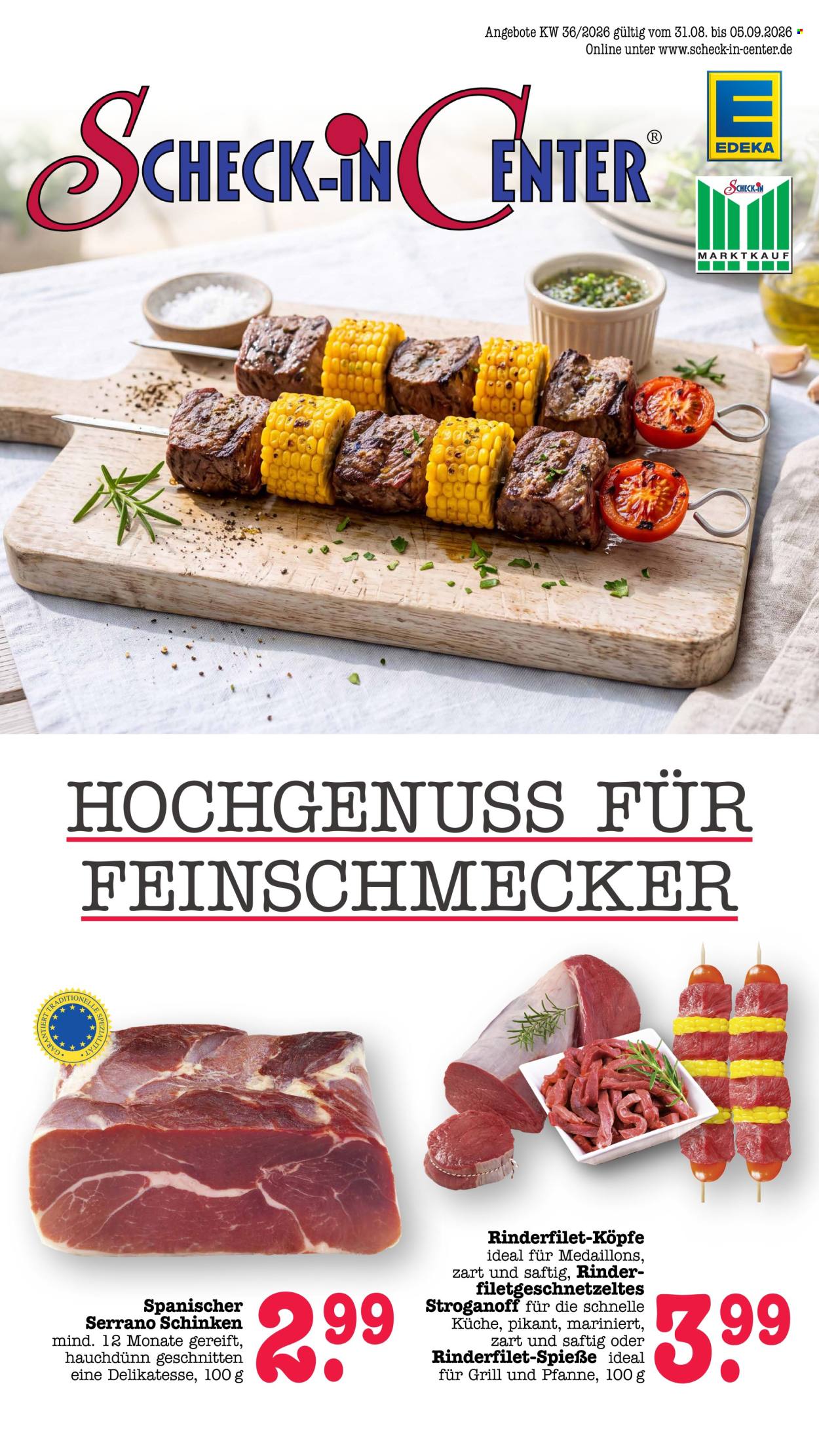 Scheck-in Prospekte  - 31.08.2026 - 5.09.2026. Seite 1