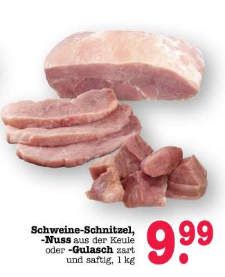 Schweine-Schnitzel, -Nuss