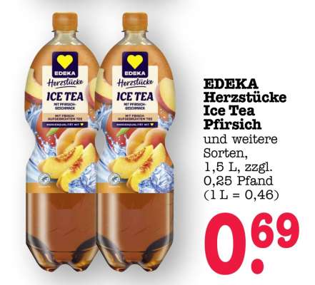 EDEKA Herzstücke Ice Tea Pfirsich