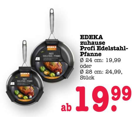 EDEKA zuhause Profi Edelstahl-Pfanne