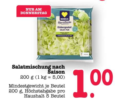 EDEKA Herzstücke Eisbergsalat