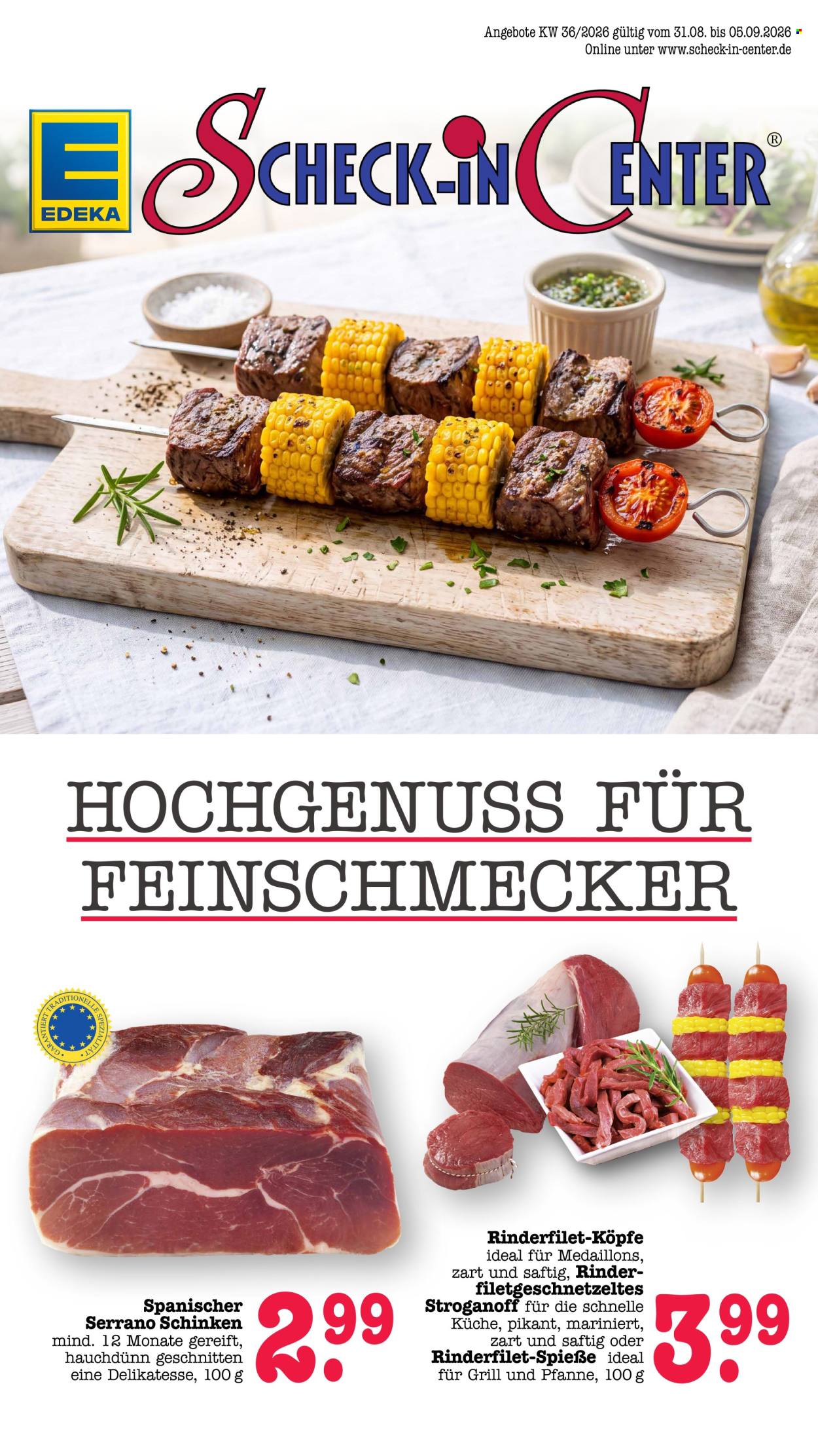 Scheck-in Prospekte  - 31.08.2026 - 5.09.2026. Seite 1