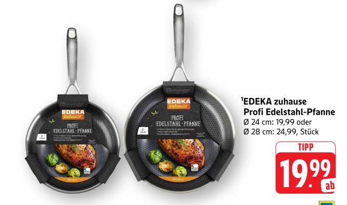 EDEKA zuhause Profi Edelstahl-Pfanne