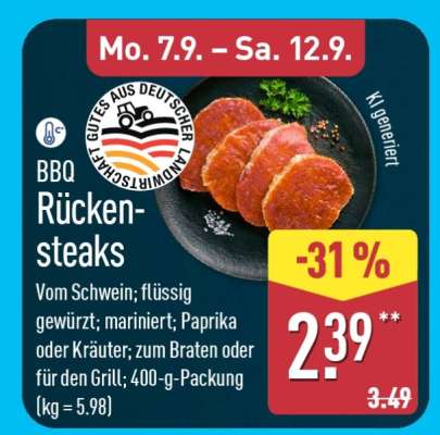 BBQ Rückensteaks