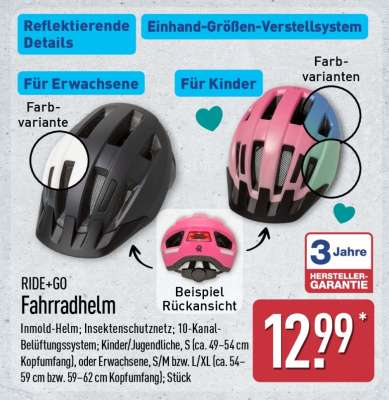 RIDE+GO Fahrradhelm