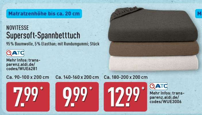NOVITESSE Supersoft-Spannbetttuch