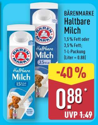 BÄRENMARKE Haltbare Milch*