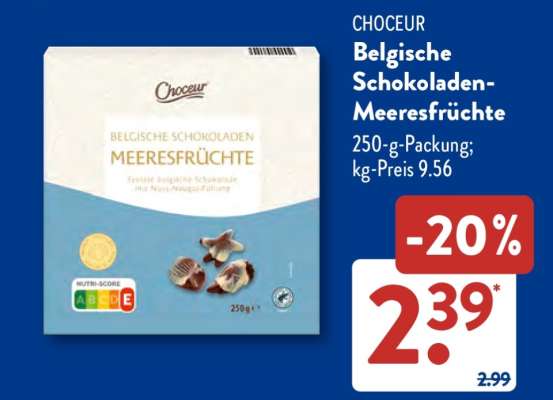 CHOCEUR Belgische Schokoladen-Meeresfrüchte