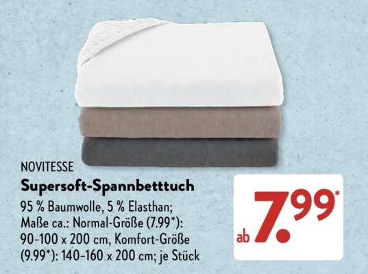 NOVITESSE Supersoft-Spannbetttuch