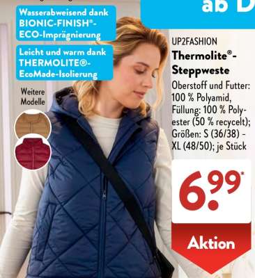 UP2FASHION Thermolite®-Steppweste