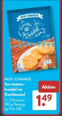 WIESN SCHMANKERL Serviettenknödel im Kochbeutel