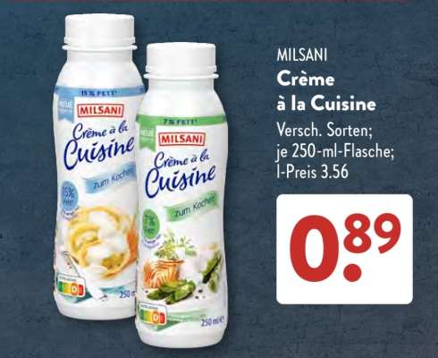 MILSANI Crème à la Cuisine