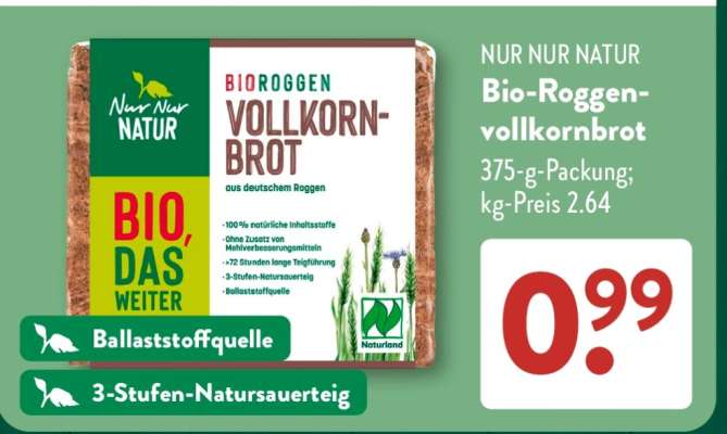 Bio-Roggenvollkornbrot