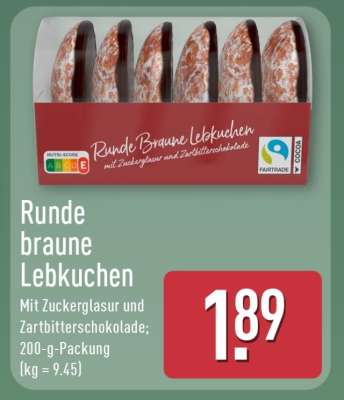Runde braune Lebkuchen