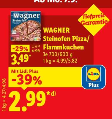 WAGNER Steinofen Pizza/Flammkuchen