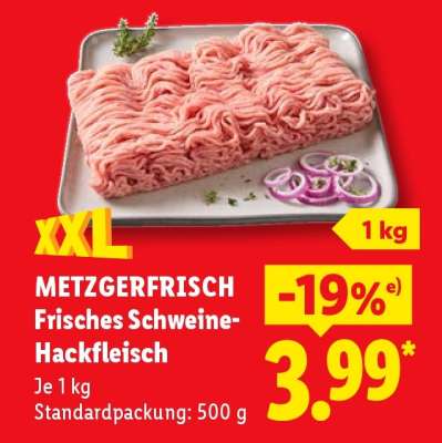 Metzgerfrisch Frisches Schweine­ Hackfleisch