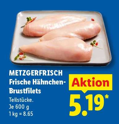 Metzgerfrisch Frische Hähnchen-Brustfilets