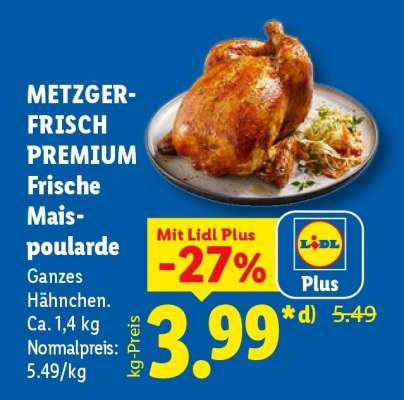 METZGER-FRISCH PREMIUM Frische Maispoularde