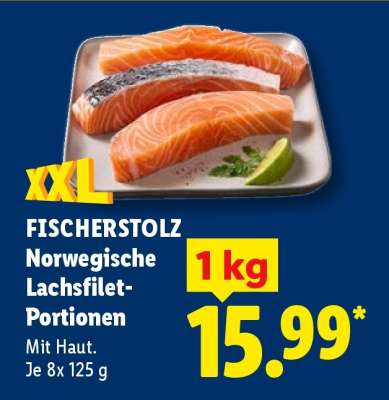 Fischerstolz Norwegische Lachsfilet-Portionen