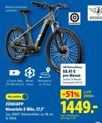 ZÜNDAPP Mountain E-Bike, 27,5"