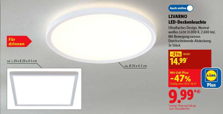 Livarno LED-Deckenleuchte