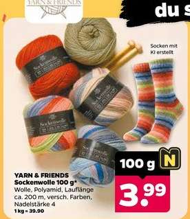 YARN & FRIENDS Sockenwolle 100 g