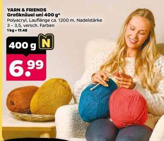 YARN & FRIENDS Großknäuel uni 400 g
