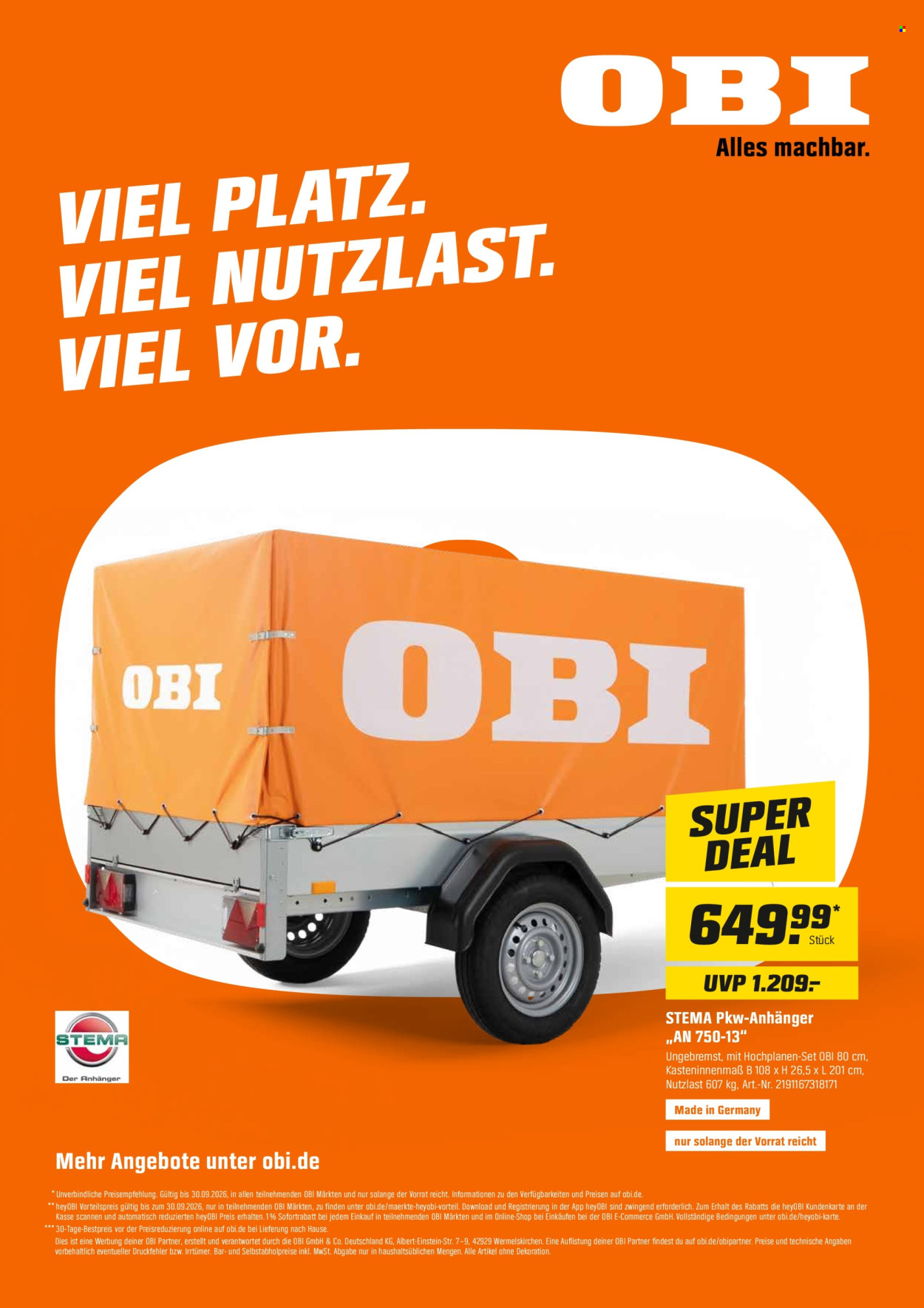 OBI Prospekte  - 1.09.2026 - 30.09.2026. Seite 12