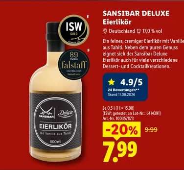 Sansibar Deluxe Eierlikör