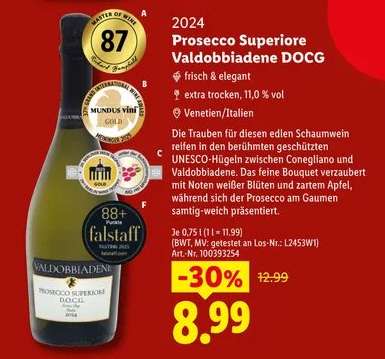 Prosecco Superiore Valdobbiadene DOCG