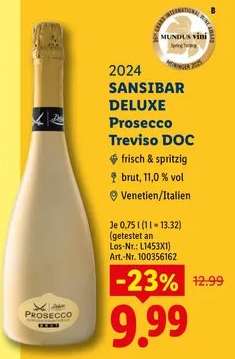 Sansibar Deluxe Prosecco Treviso DOC