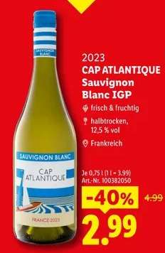 Cap Atlantique Sauvignon Blanc IGP