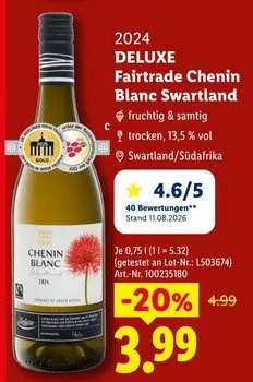 DELUXE Fairtrade Chenin Blanc Swartland