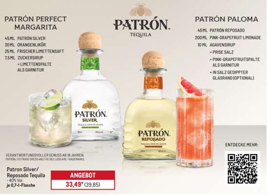 Patrón Silver/Reposado Tequila