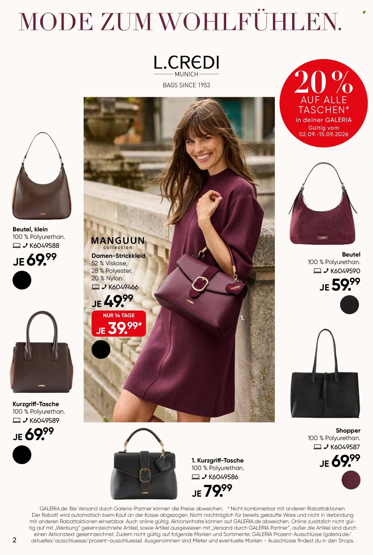 GALERIA Karstadt Kaufhof Prospekte  - 2.09.2026 - 15.09.2026. Seite 2