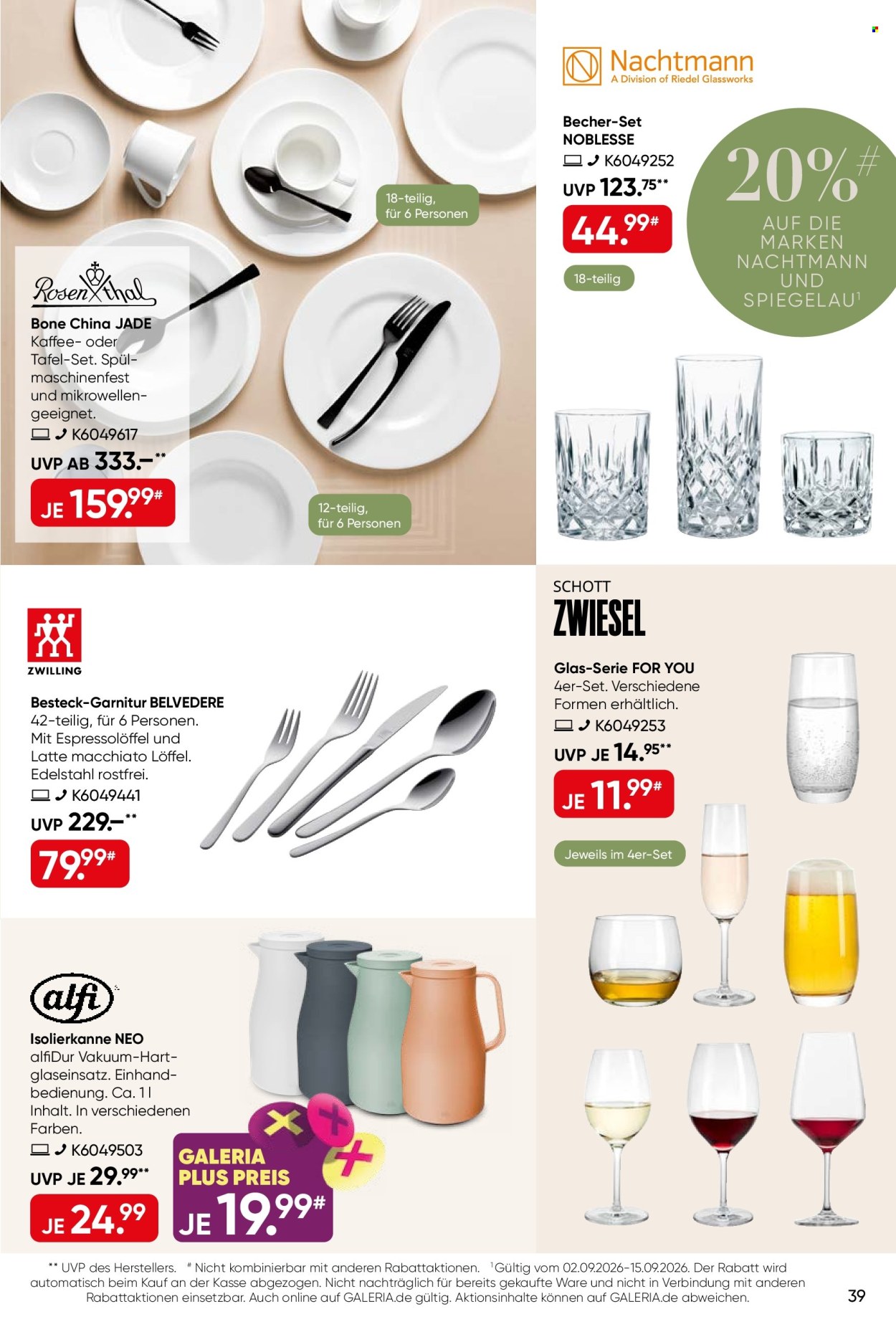 GALERIA Karstadt Kaufhof Prospekte  - 2.09.2026 - 15.09.2026. Seite 39