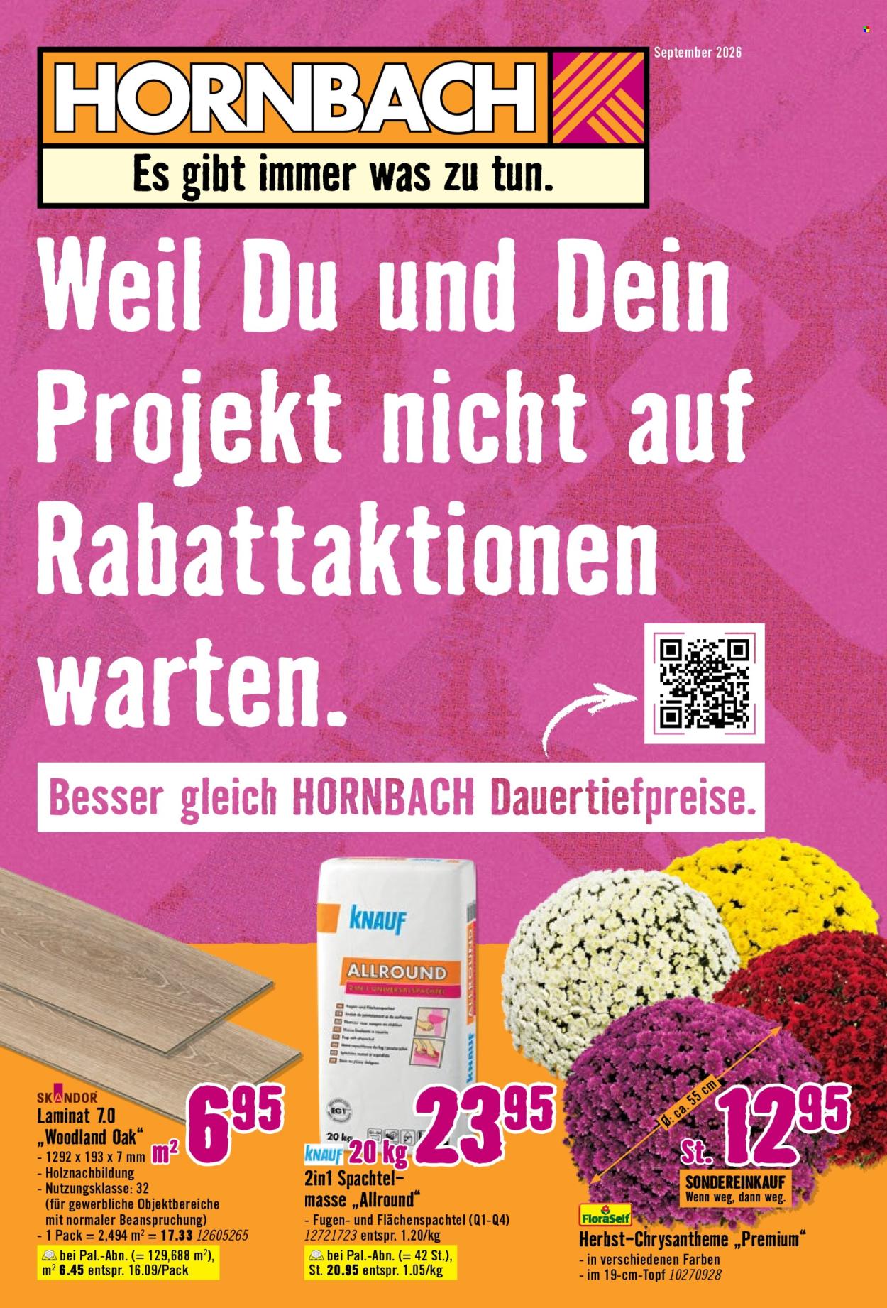 Hornbach Prospekte  - 2.09.2026 - 16.09.2026. Seite 1