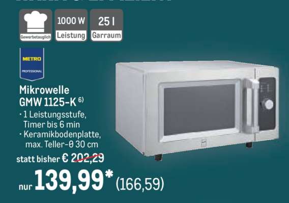 Mikrowelle GMW 1125-K
