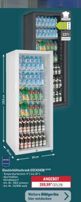 Glastürkühlschrank GSC4240B