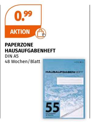 PAPERZONE HAUSAUFGABENHEFT