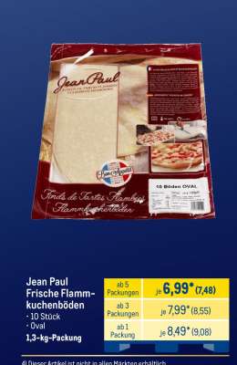 Jean Paul Frische Flammkuchenböden