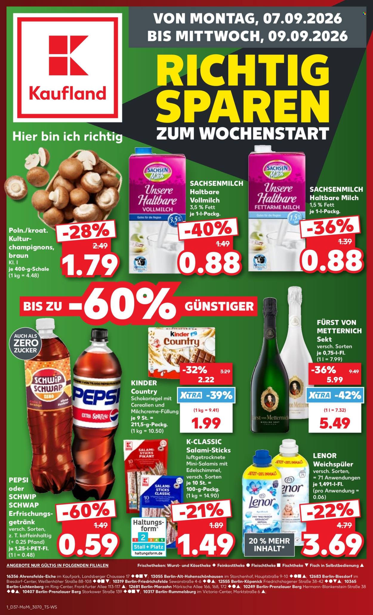 Kaufland Prospekte  - 7.09.2026 - 9.09.2026. Seite 1