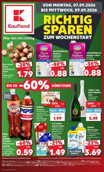 Prospekte Kaufland - 7.09.2026 - 9.09.2026.