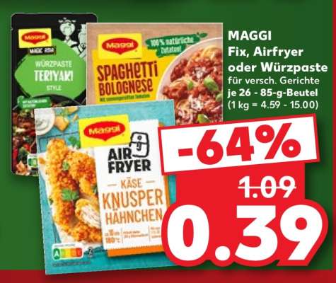 MAGGI Fix, Airfryer oder Würzpaste