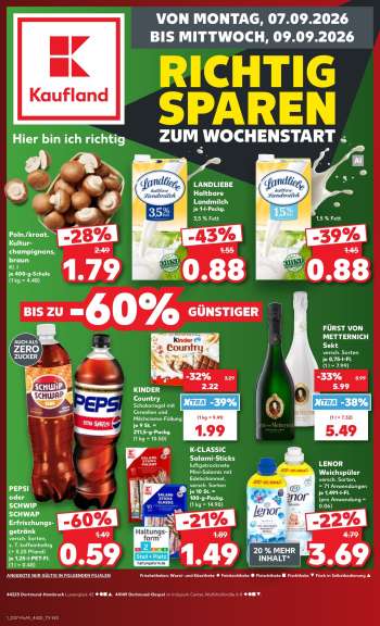 Prospekte Kaufland - 7.09.2026 - 9.09.2026.