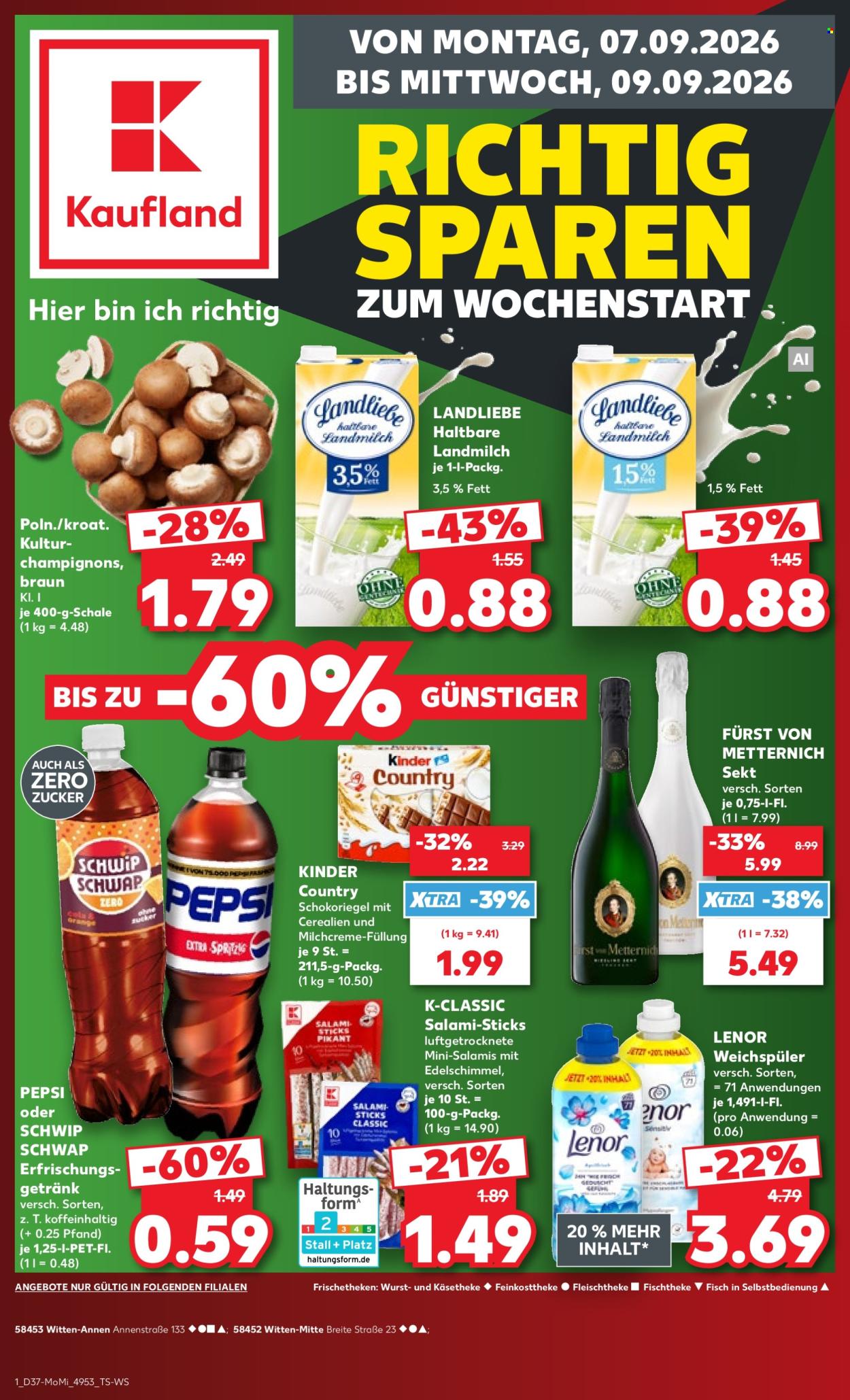 Kaufland Prospekte  - 7.09.2026 - 9.09.2026. Seite 1