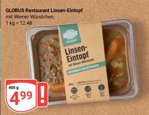 GLOBUS Restaurant Linsen-Eintopf