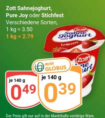 Zott Sahnejoghurt, Pure Joy oder Stichfest